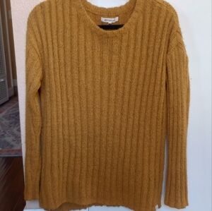 Mustard Yellow Ripcurl Size Small Ribbed Women Sweater